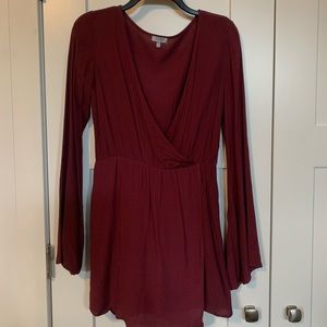 Tobi maroon flowy dress